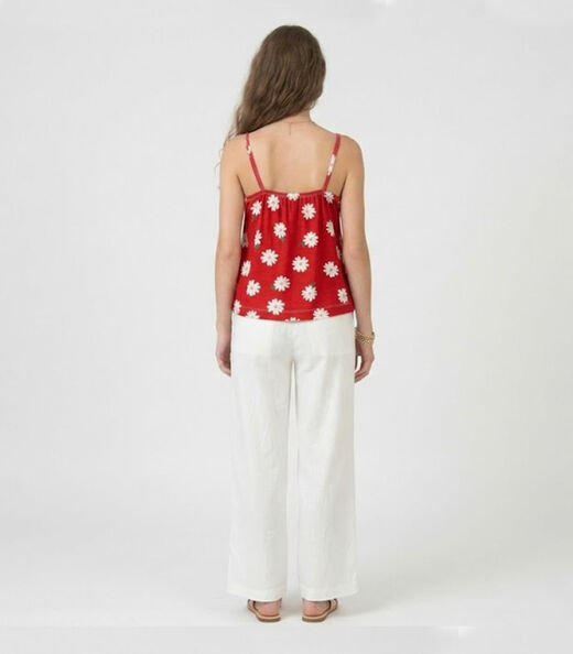 Blusa de Alça Tecido Viscose Infinita Cor Vermelho