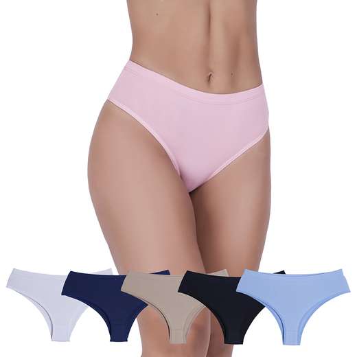 Image_Kit 5 Calcinhas Pérola Microfibra Concept Lingerie Multicolorido