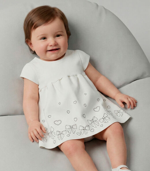 Image_Vestido Infantil Manga Curta Em Cotton Select Bege
