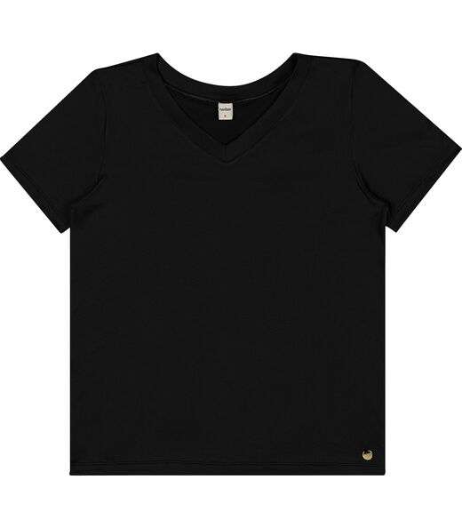 Blusa Feminina Malha Delicate Básica Rovitex Preto