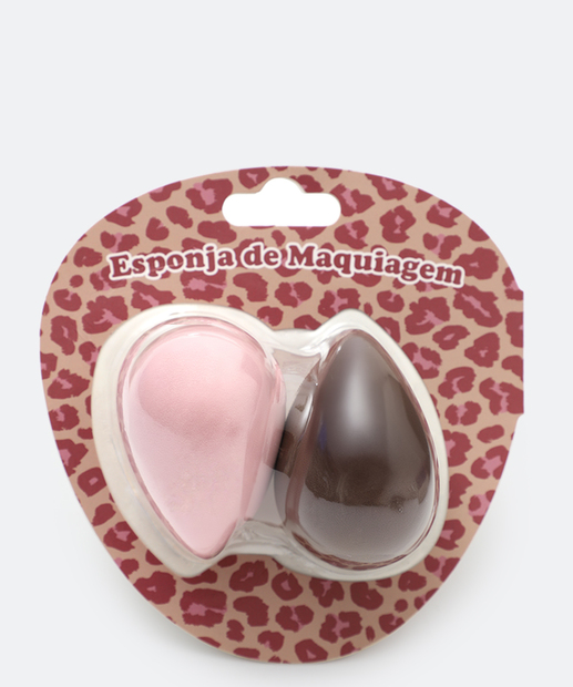 Image_Kit Feminino 2 Esponjas De Maquiagem Marisa Marrom