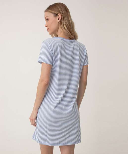 Camisola Listrada Marisa Azul