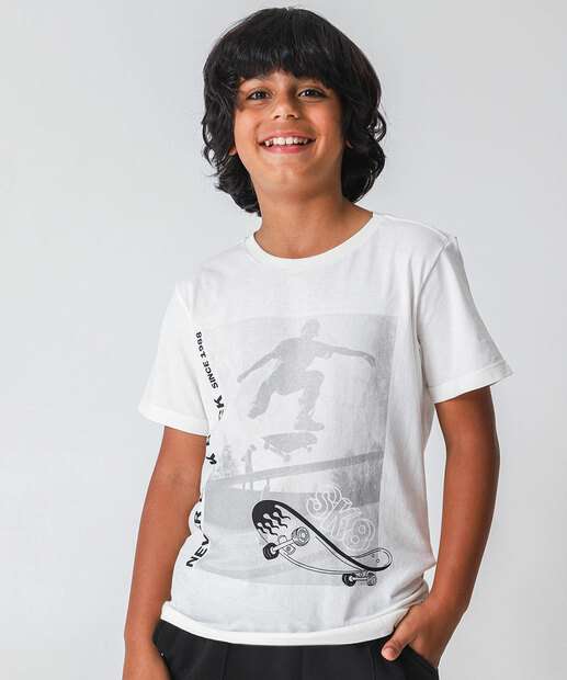 Image_Camiseta Juvenil Skate Marisa Tam 10 a 16 Off White