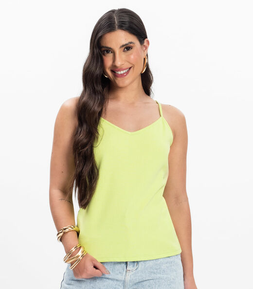 Blusa de Alça Infinita Cor Verde