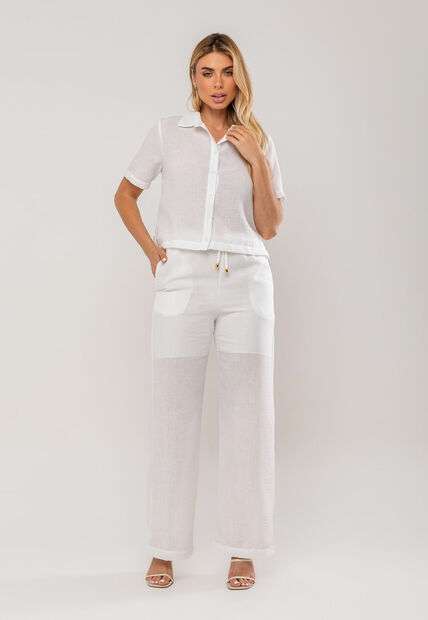 Image_Conjunto Camisa Manga Curta e Calça Pantalona Branco Salvatore