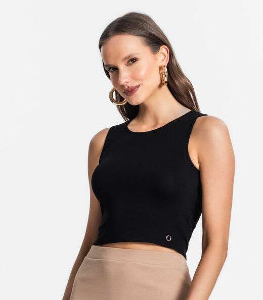 Regata De Viscotorcion Básica Feminina Endless Preto