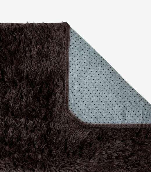 Tapete Felpudo 100 cm x 140 cm Infinita Cor Marrom