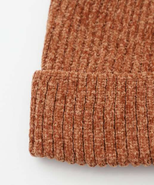 Touca Feminina Chenille Marisa Bege