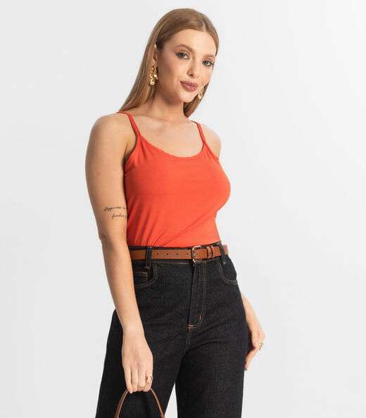 Image_Blusa Feminina de Alças Básica Rovitex Vermelho