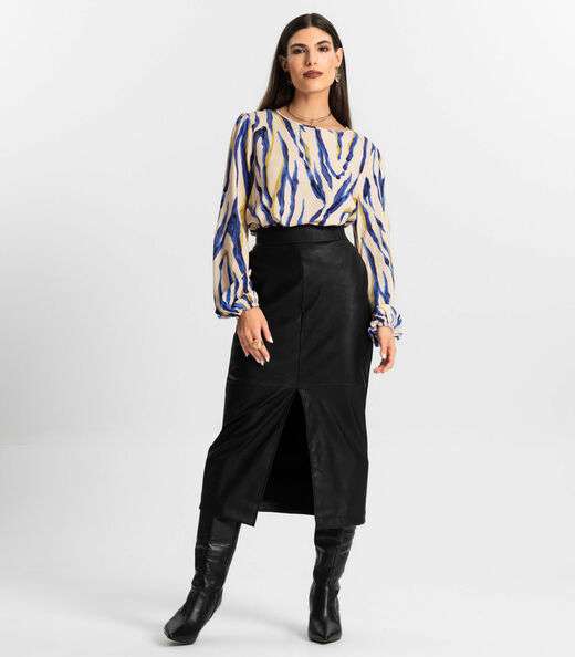 Blusa Feminina Manga Longa Endless Bege