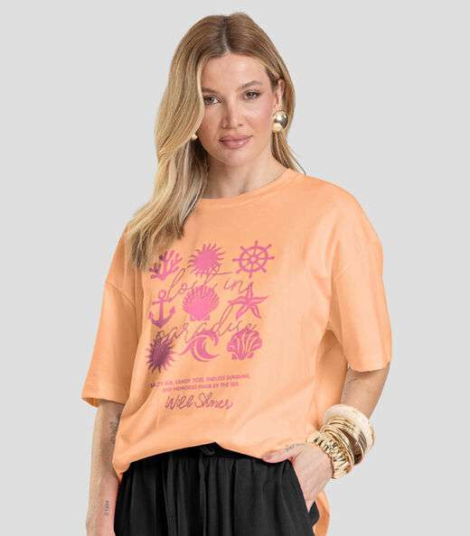 Image_T-Shirt Oversized Feminina Dianna Laranja