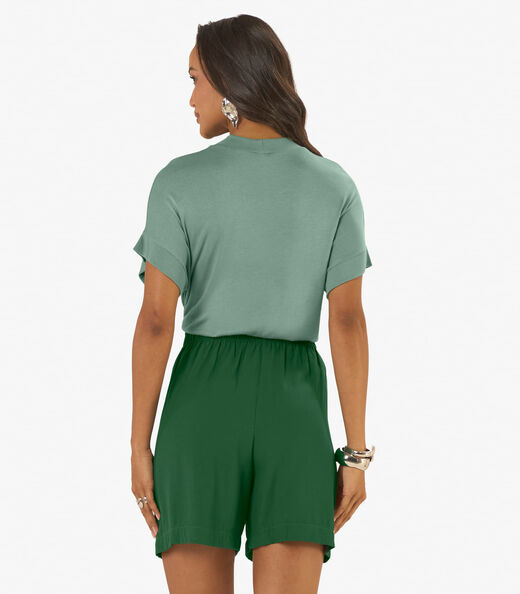 Blusa Feminina Visco Tricot Ribana Viscose Rovitex Verde