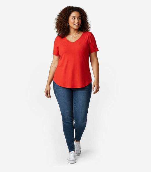 Blusa Feminina Plus Size da Infinita Cor Vermelho