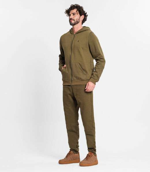 Jaqueta Masculina Plus Moletom Premium Diametro Verde