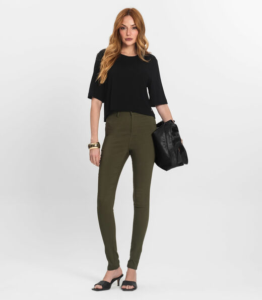 Blusa Feminina Manga Curta em Molecotton Endless Preto