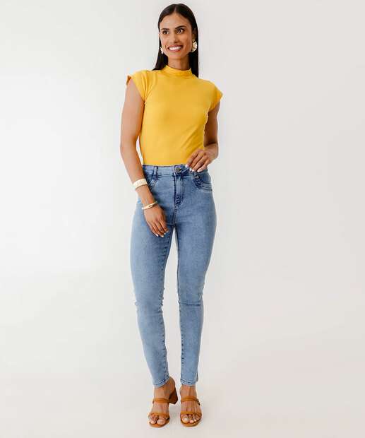 Blusa Feminina Básica Manga Curta Marisa