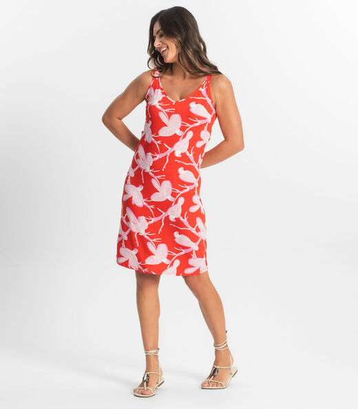 Vestido Estampado Rovitex Rosa