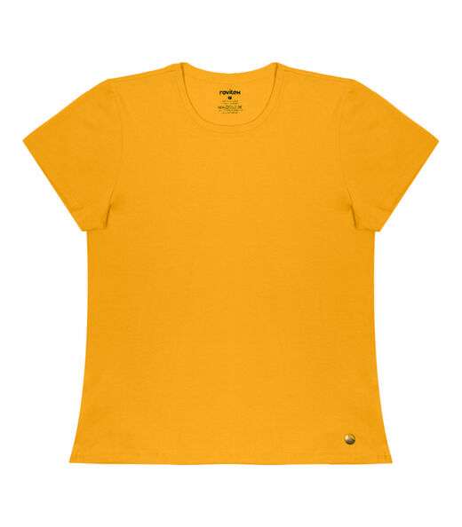 Image_Blusa Feminina Cotton Leve Básica Rovitex Amarelo