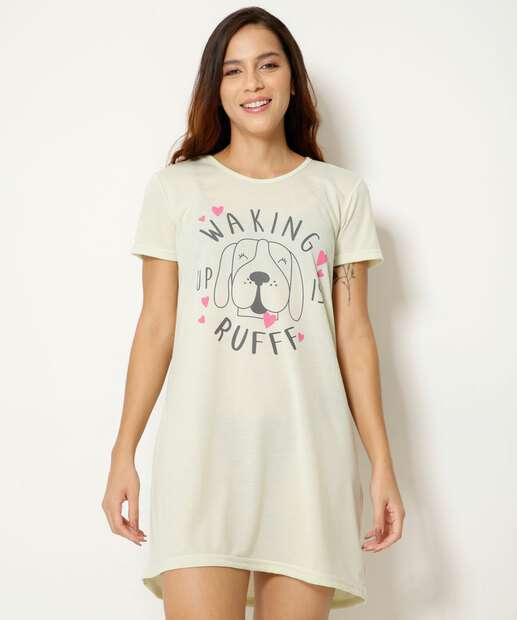 Camisola Estampa Cachorro Manga Curta Marisa