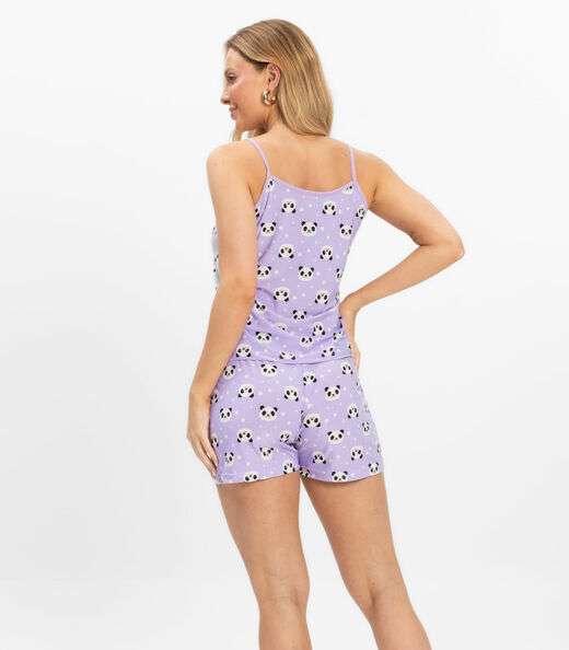 Short Doll Curto Feminino De Liganete Bella Ana Roxo