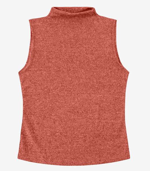 Regata Feminina com Gola Infinita Cor Laranja