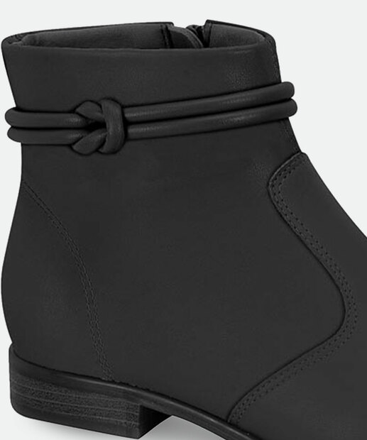 Bota Feminina Ankle Boot Bico Redondo Moleca 