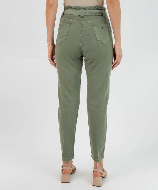 Calça Feminina Clochard Sarja Reta Marisa Verde