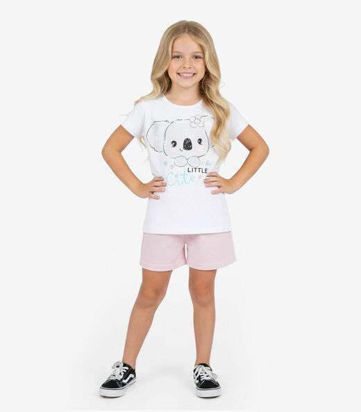 Image_Conjunto Infantil Curto Verão Menina Select Branco