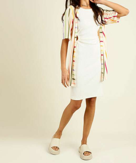 Vestido Feminino Canelado Vazado Costa Rica
