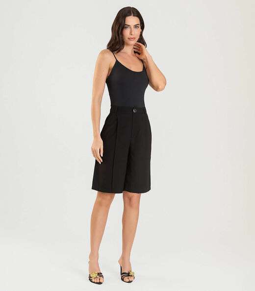 Image_Bermuda Jorts Feminina Reta Em Sarja Dianna Preto