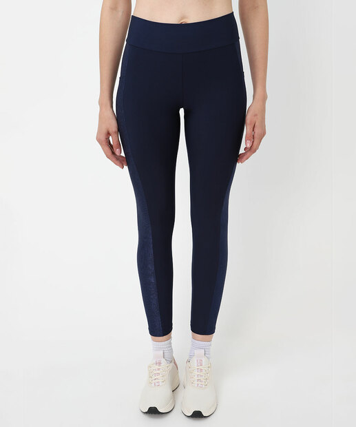 Calça Feminina Legging Recorte Fitness Marisa Azul