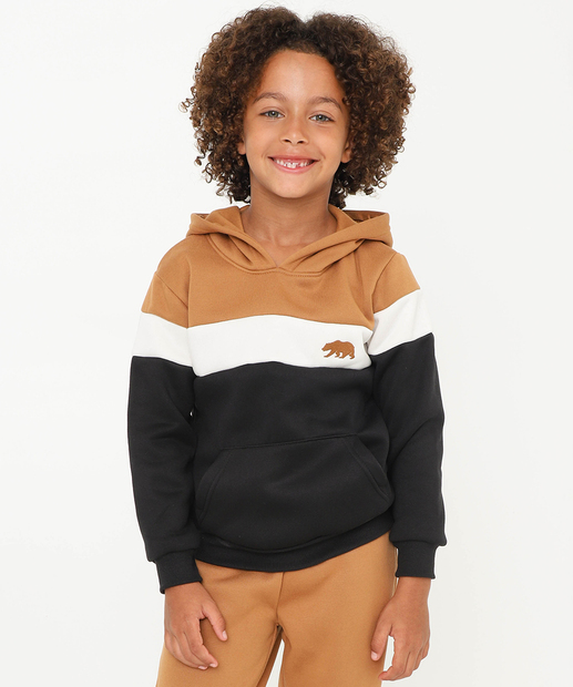 Conjunto Infantil Jogger Moletom Marisa Tam 4 a 10 Marrom
