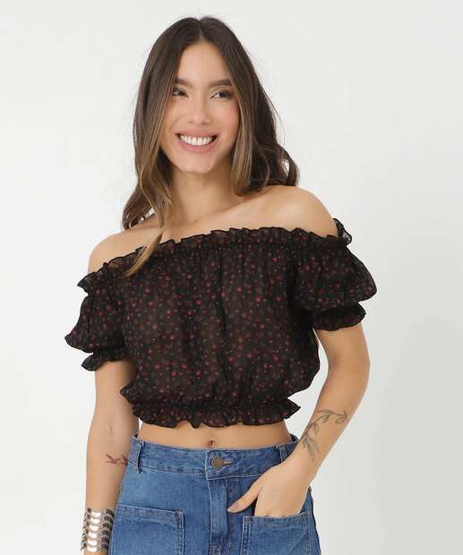 Image_Blusa Cropped Ciganinha Estampado Feminina Marisa