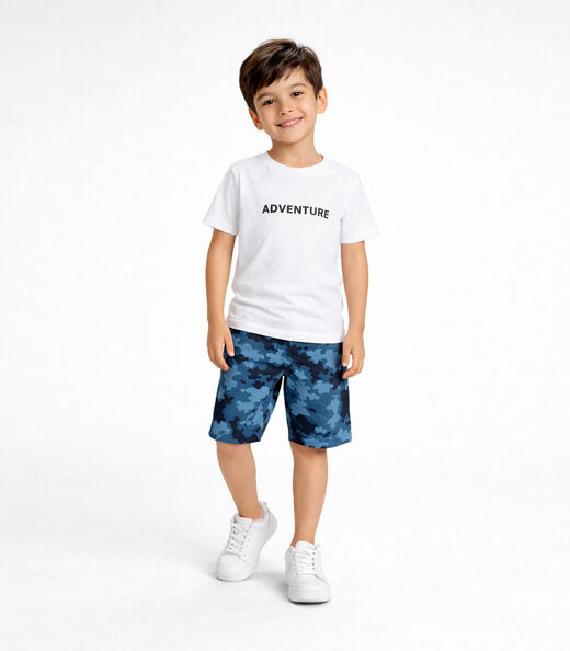 Conjunto Infantil Camiseta Com Bermuda Select Branco