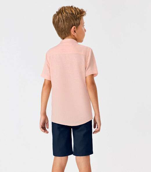 Conjunto Menino Camisa Com Bermuda Trick Nick Rosa