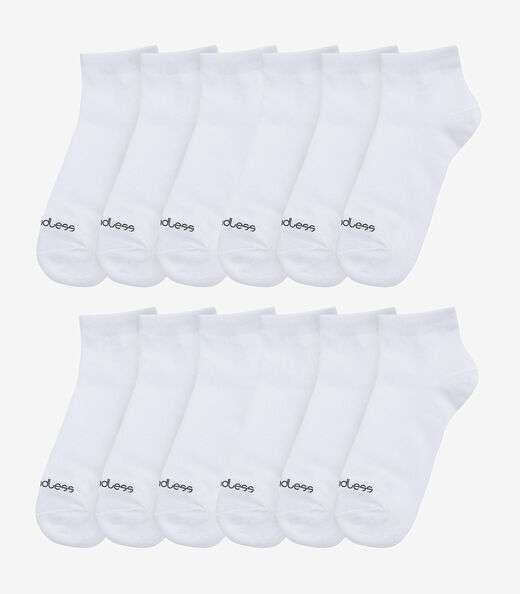 Image_Kit 12 Pares De Meias Cano Curto Adulto Endless Branco