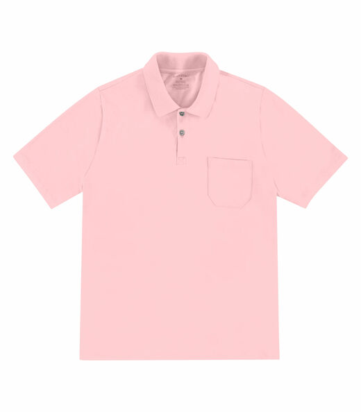Polo Masculina Com Bolso Cotton Leve Diametro Rosa