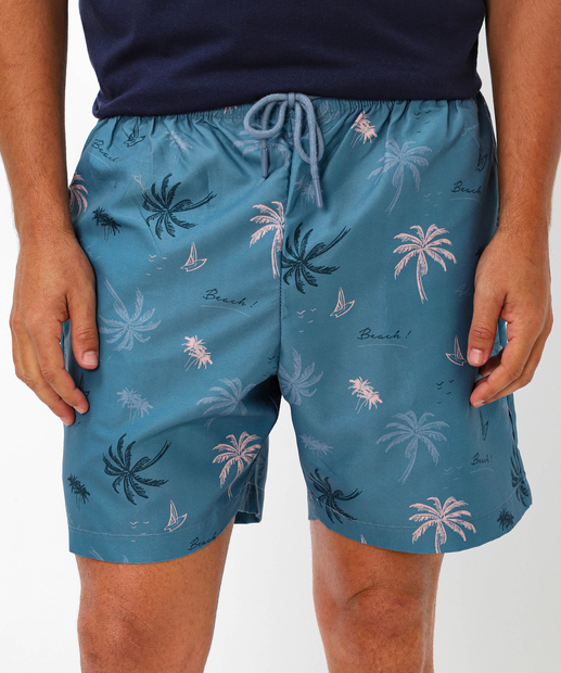 Bermuda Masculina Surf Coqueiro Marisa Azul