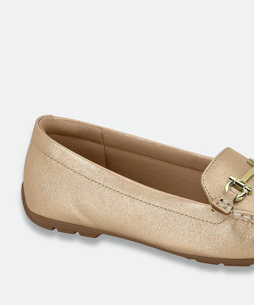 Mocassim Loafer Feminino Modare Dourado