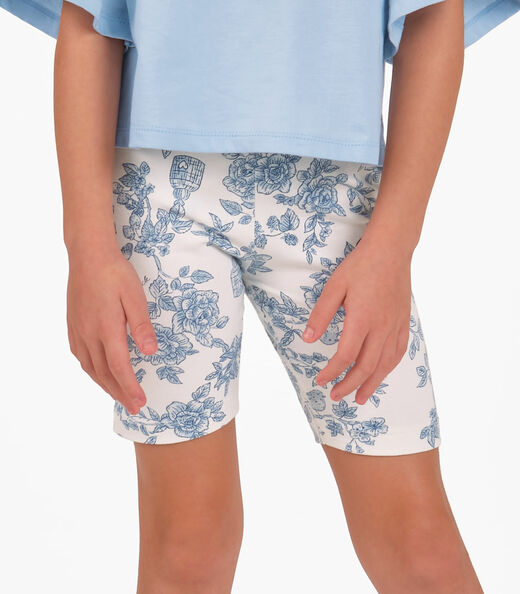 Conjunto Blusa com Ciclista Menina Trick Nick Azul