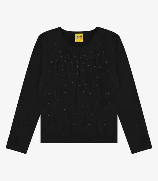Image_Blusa Manga Longa Com Aplicação Strass Rovi Kids Preto