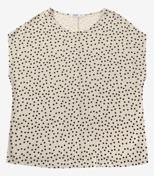 Blusa Feminina Manga Morcego Secret Glam Bege
