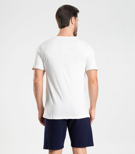 Bermuda de Moletom Masculina Diametro Azul