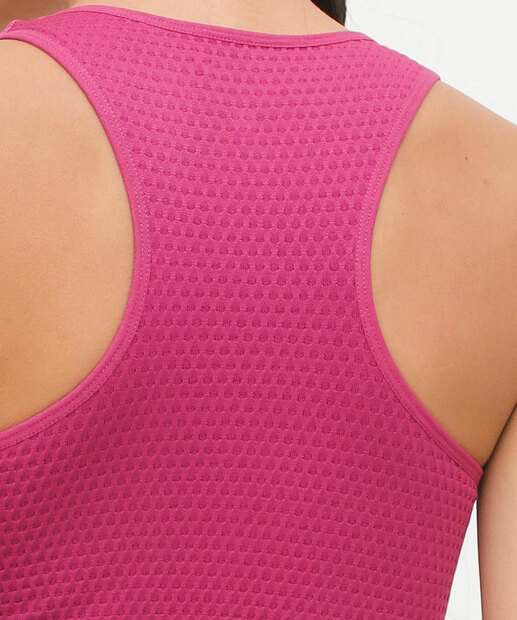 Top Fitness Nadador Sem Costura Textura Marisa Rosa