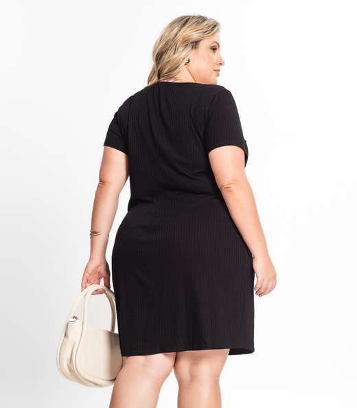 Vestido Feminino Plus Size Secret Glam Preto