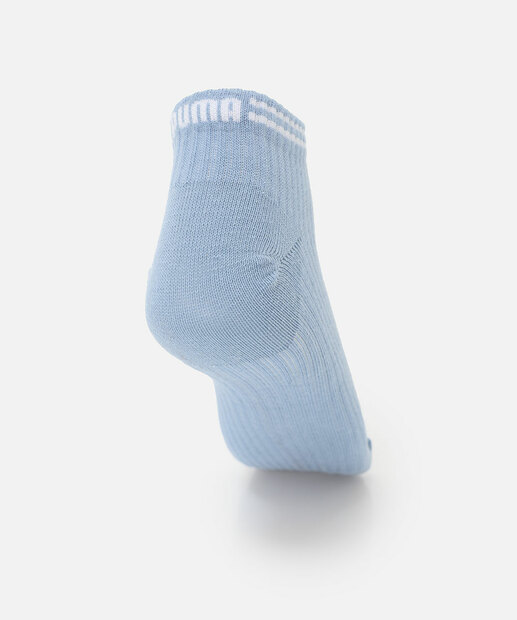 Kit 2 Pares Meias Cano Curto Feminina Puma Azul