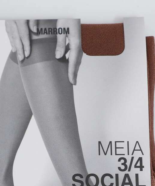 Meia Feminina 3/4 Fio 20 Marisa