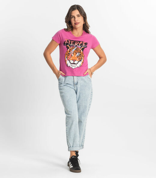 Blusa T-Shirt Feminina Estampada Select Rosa