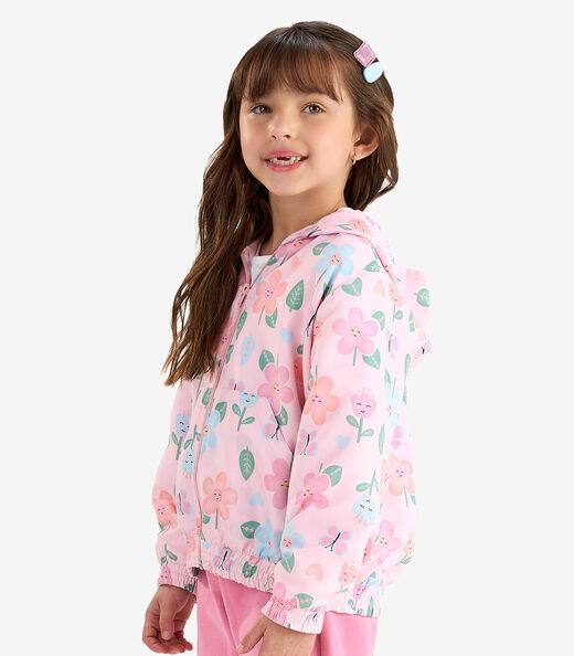 Jaqueta Corta-Vento Rovi Kids Rosa