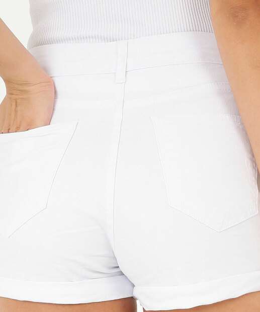 Short Feminino Sarja Barra Dobrada Marisa